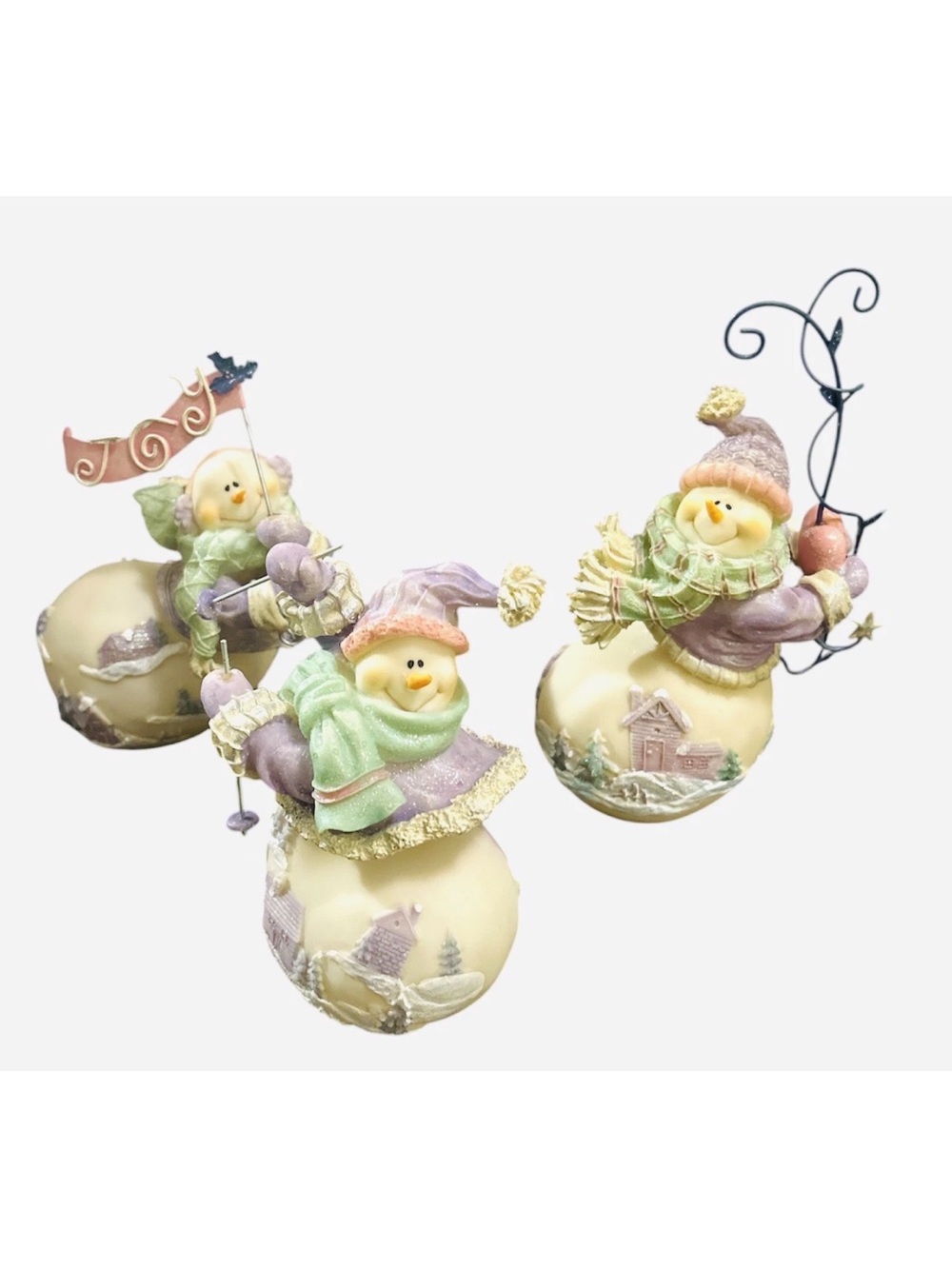 HOMCO VTG 2003
Cheerful Snowmen Set Of 3
Figurines Winter Christmas